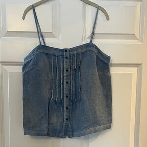 Lovestitch Denim Blue Button-Down Camisole